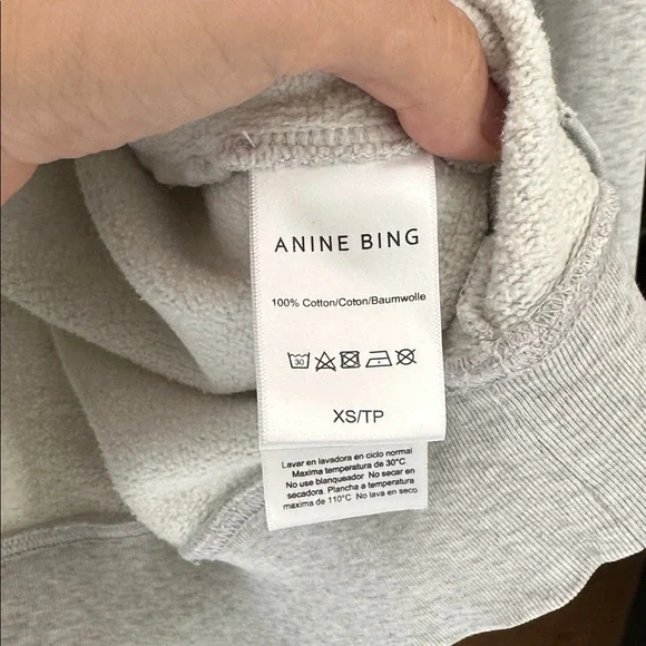 Anine Bing Gray Hoodie - Picture 8 of 8
